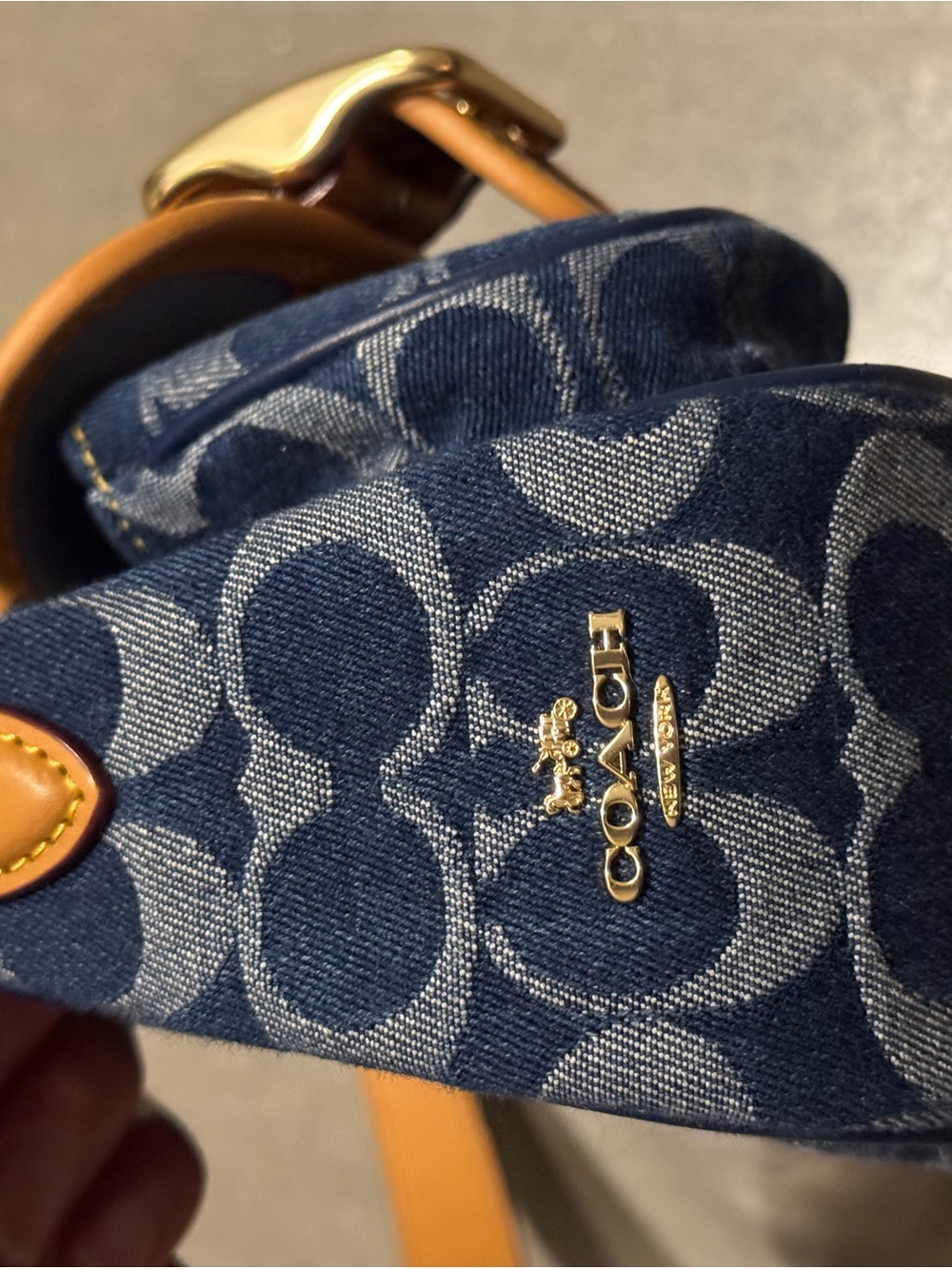 Coach Ashton Baguette in Signature Jaquard Denim - Picture 7 of 9